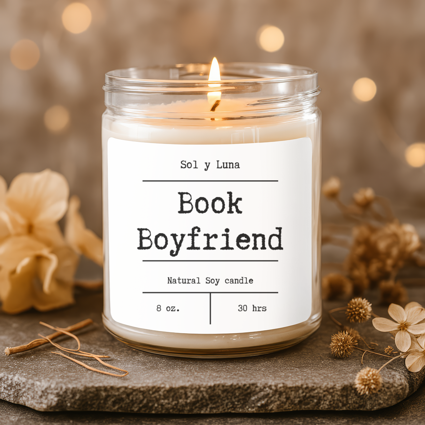 Book Boyfriend Candle