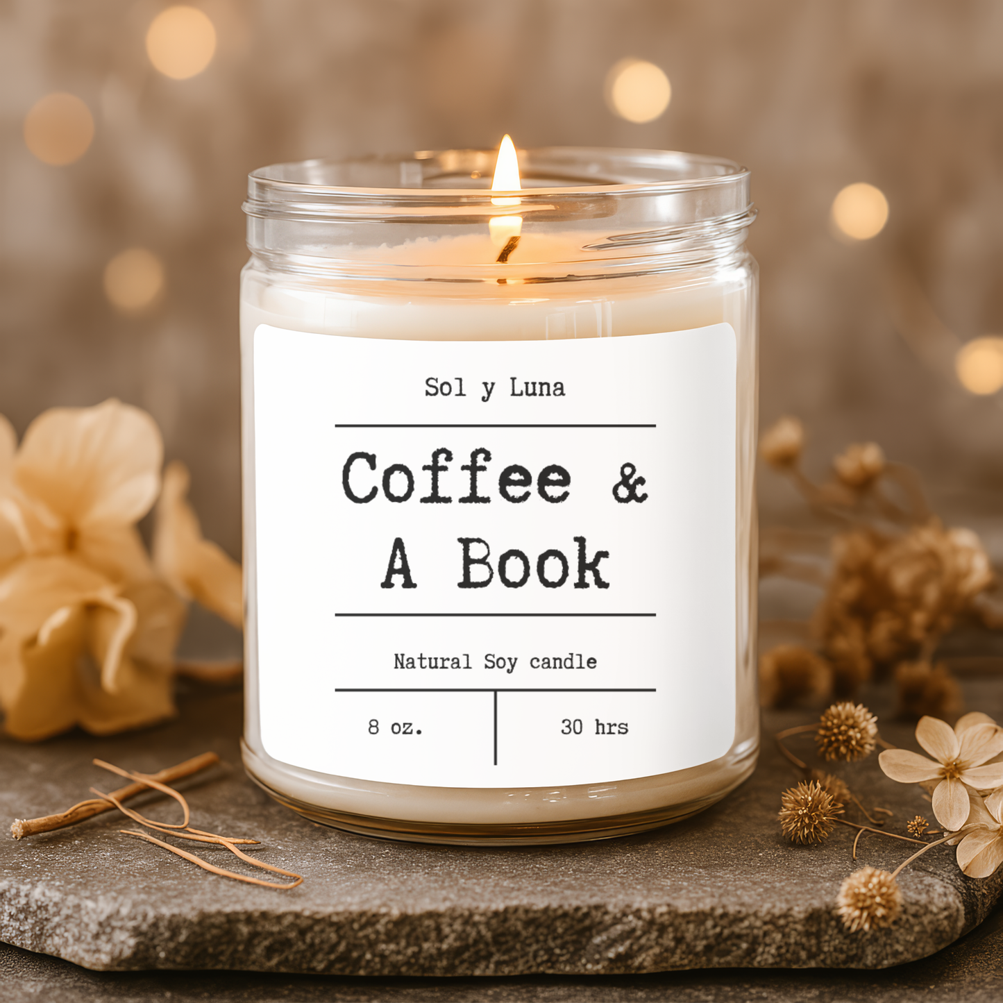 Coffee & A Book Candle